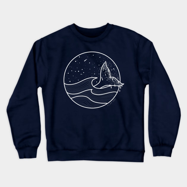 Whale tail Crewneck Sweatshirt by Tiny Bird Studio